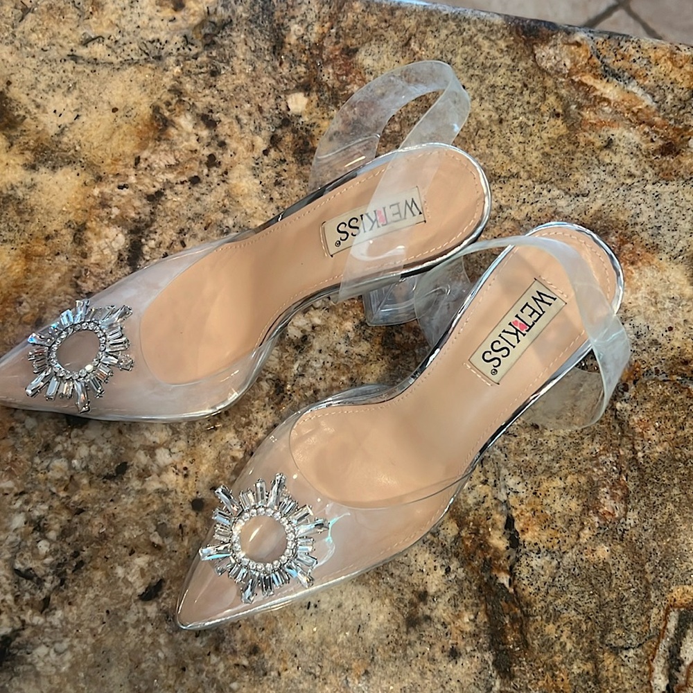 Wetkiss Clear Heels Shoes for Women size 8